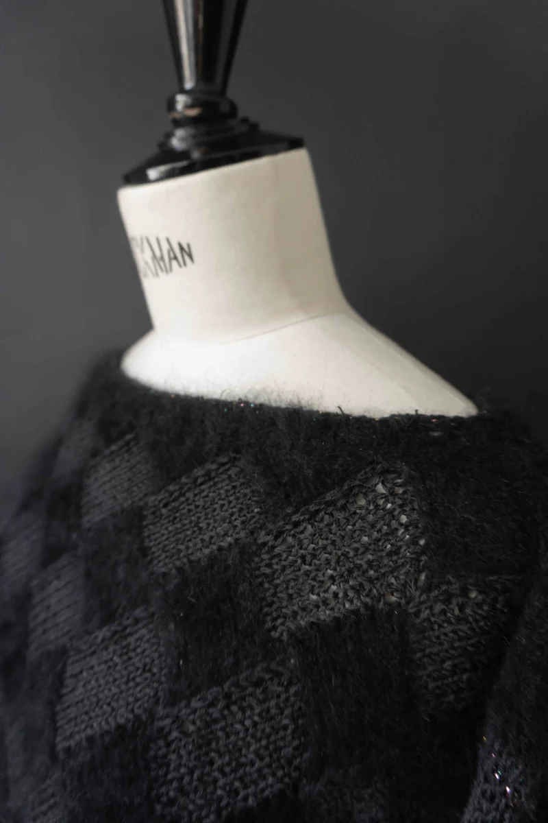 Vintage Angora Pullover, Handmade, M–L