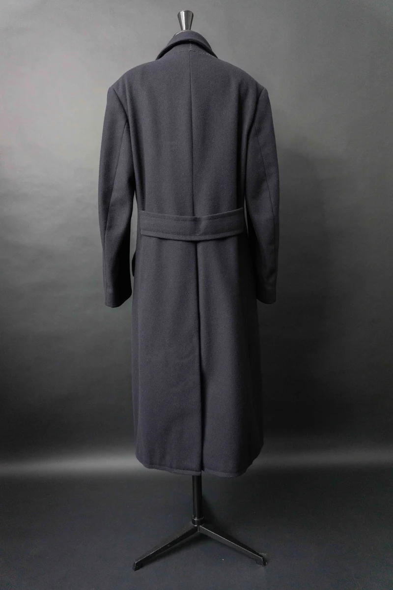 Vintage Military Wollmantel, Navy, M–L