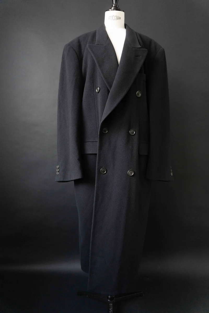 Vintage Hugo Boss Mantel, Navy, M–XL