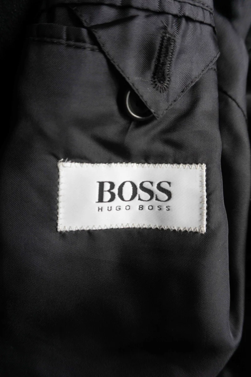 Vintage Hugo Boss Mantel, Navy, M–XL