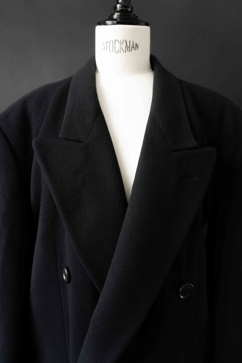 Vintage Hugo Boss Mantel, Navy, M–XL
