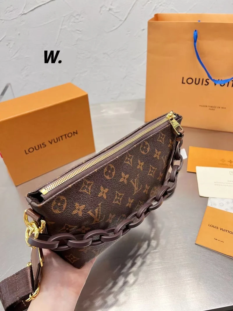 Chain Shoulder Brown Bag