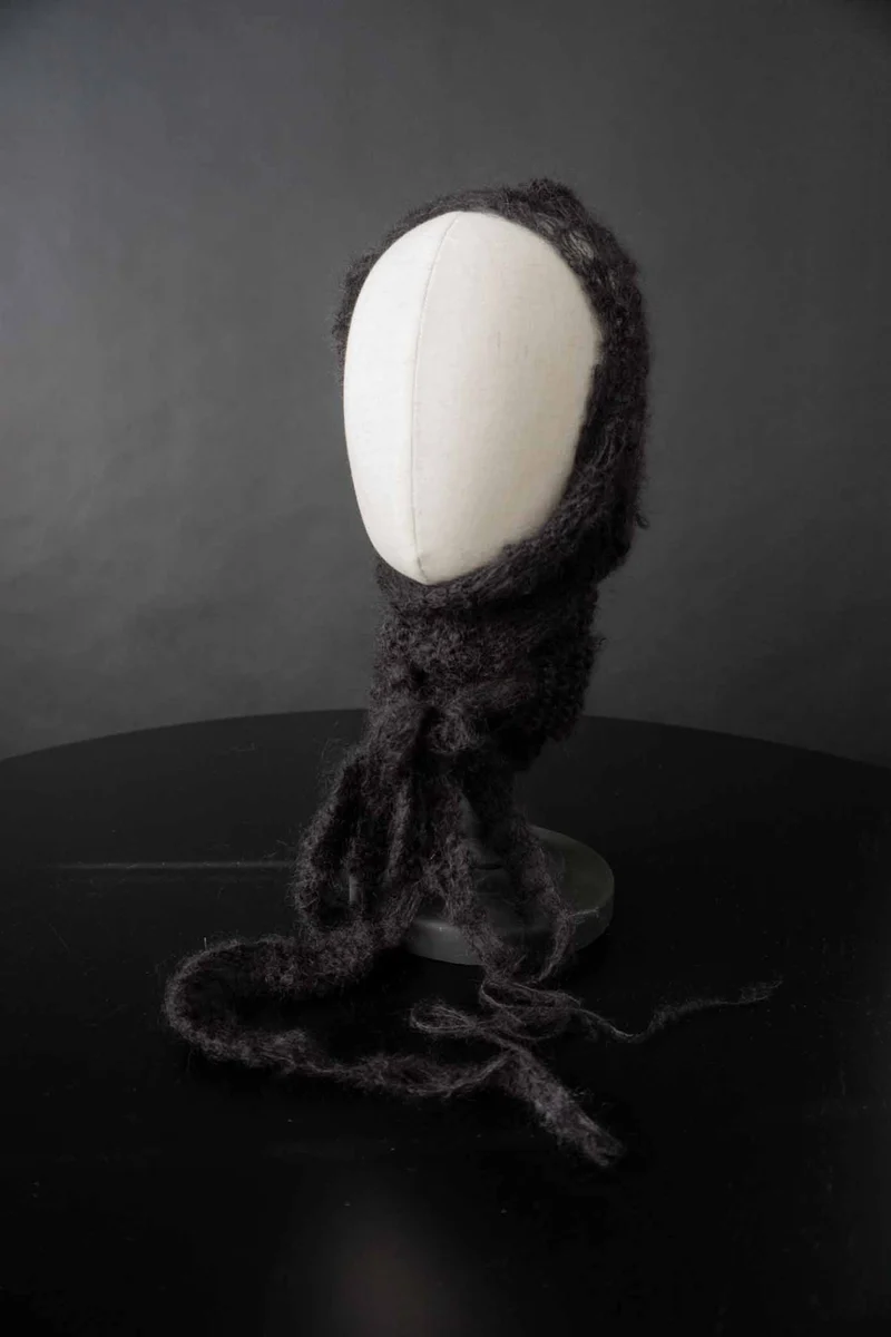 Handmade witchy Schalmütze Seide-Mohair