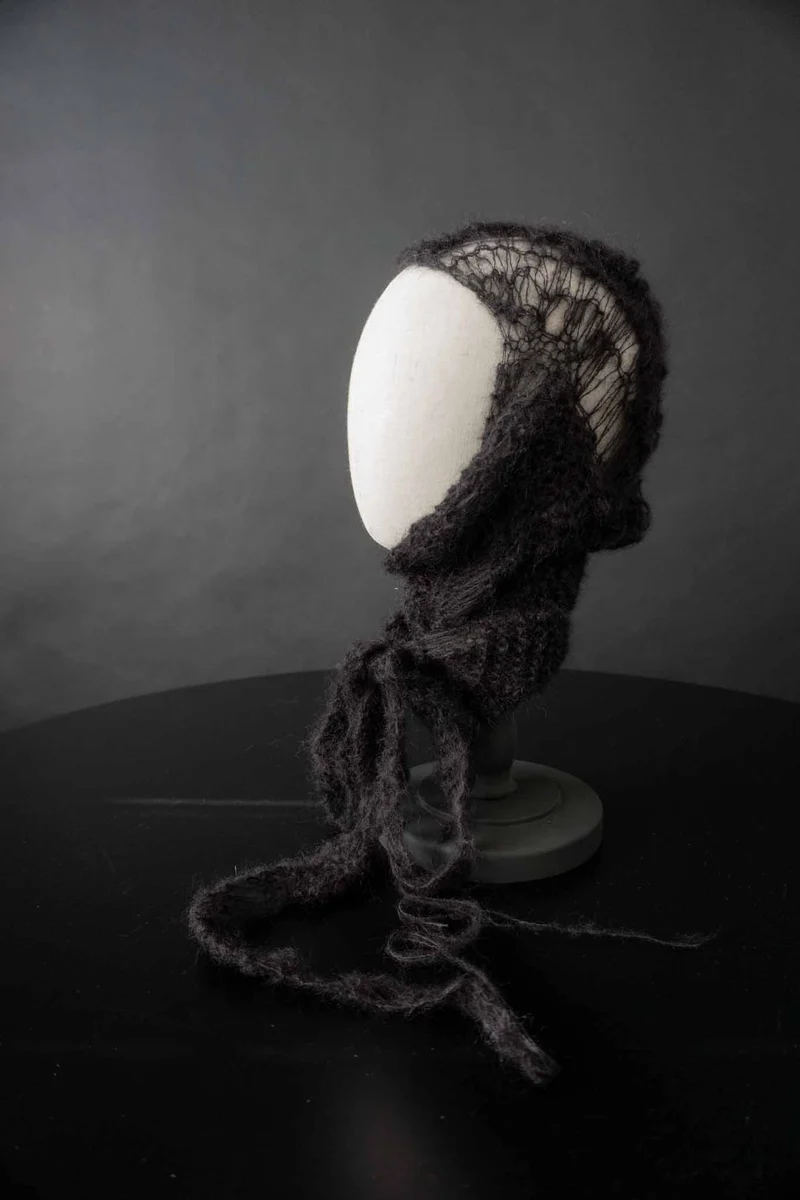 Handmade witchy Schalmütze Seide-Mohair