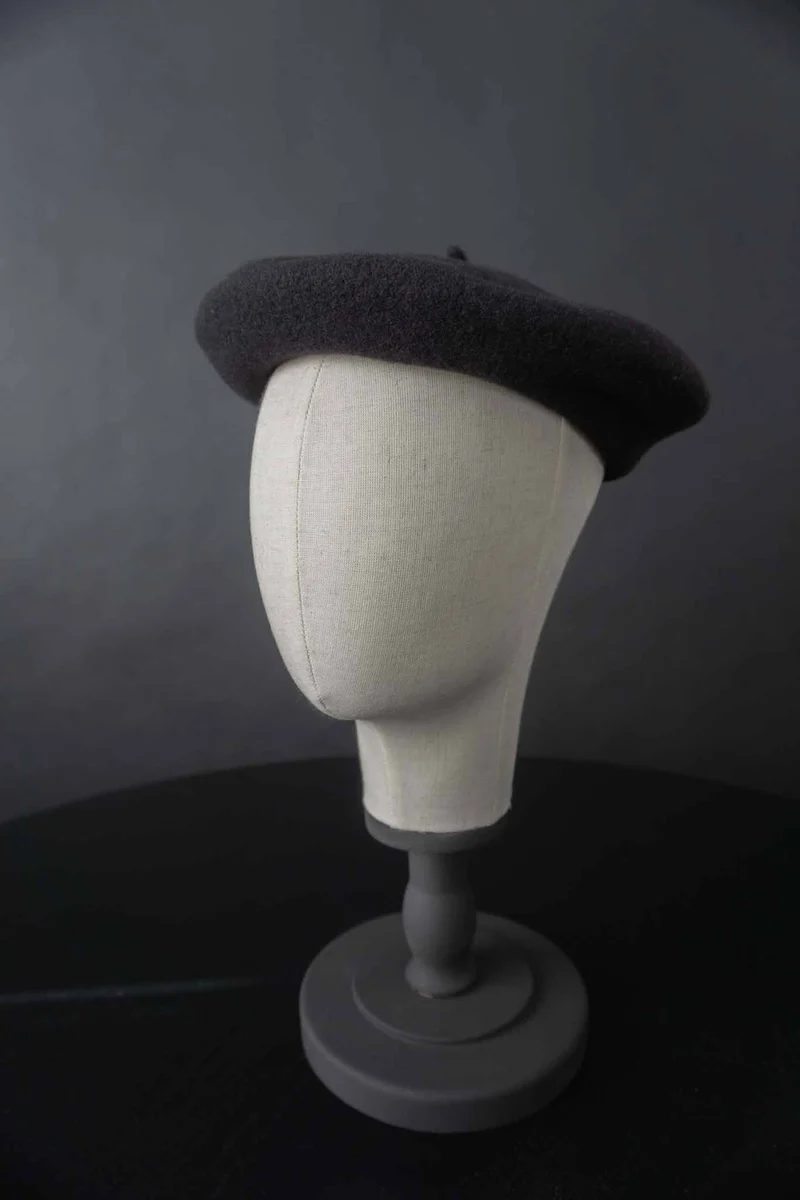 Vintage Woll-Baret Schurwolle, Schwarz