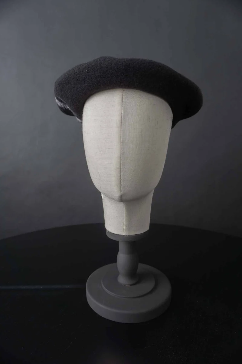 Vintage Woll-Baret Schurwolle, Schwarz