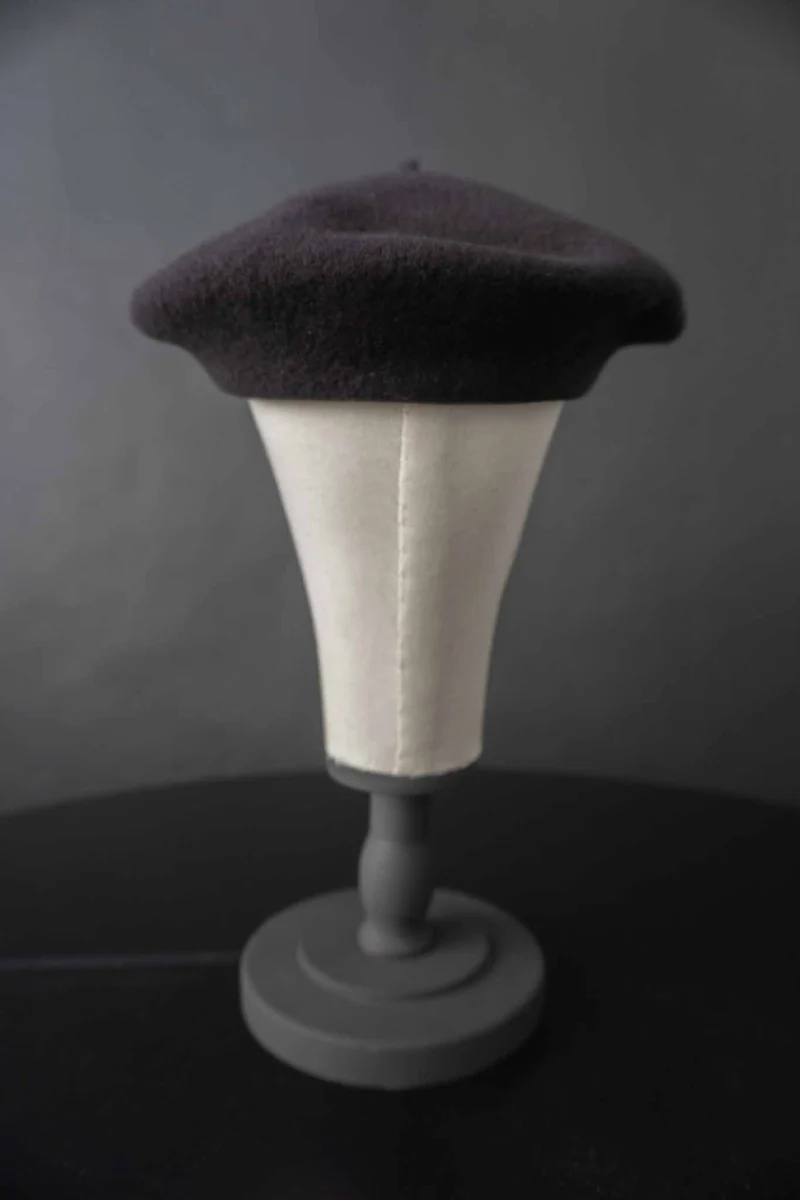 Vintage Woll-Baret Schurwolle, Schwarz