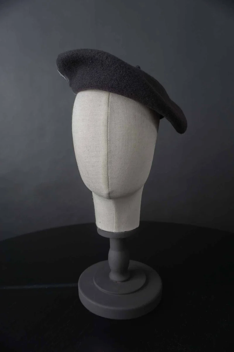 Vintage Woll-Baret Schurwolle, Schwarz