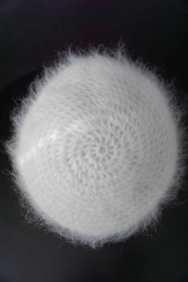 Vintage Angora Mütze Weiß