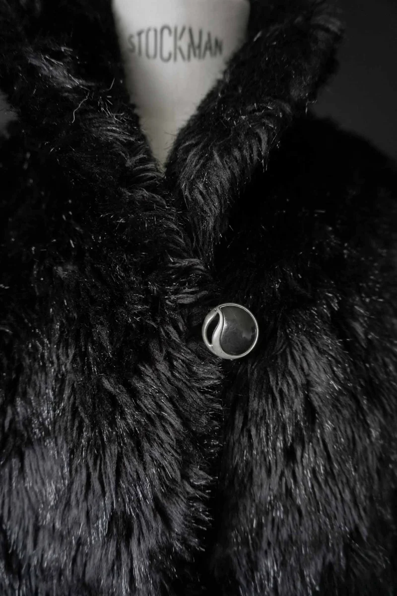 Vintage witchy Fake Fur Mantel, S–M