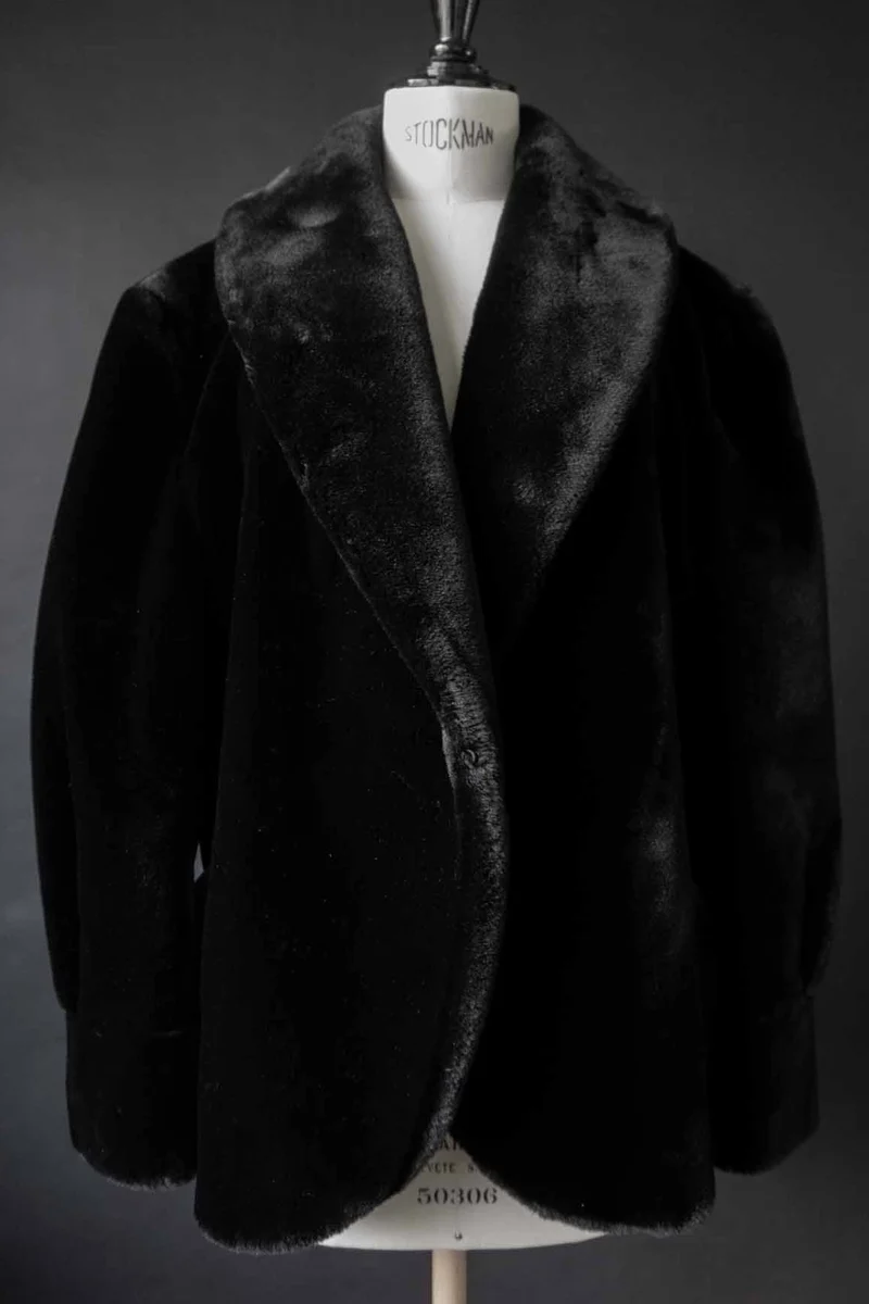 Vintage Fake Fur Jacke, Made in Belgium, S–M
