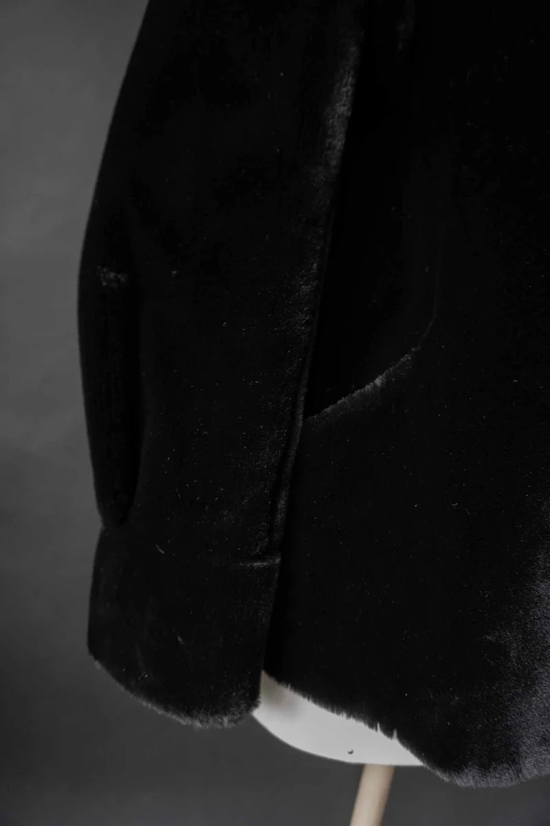 Vintage Fake Fur Jacke, Made in Belgium, S–M