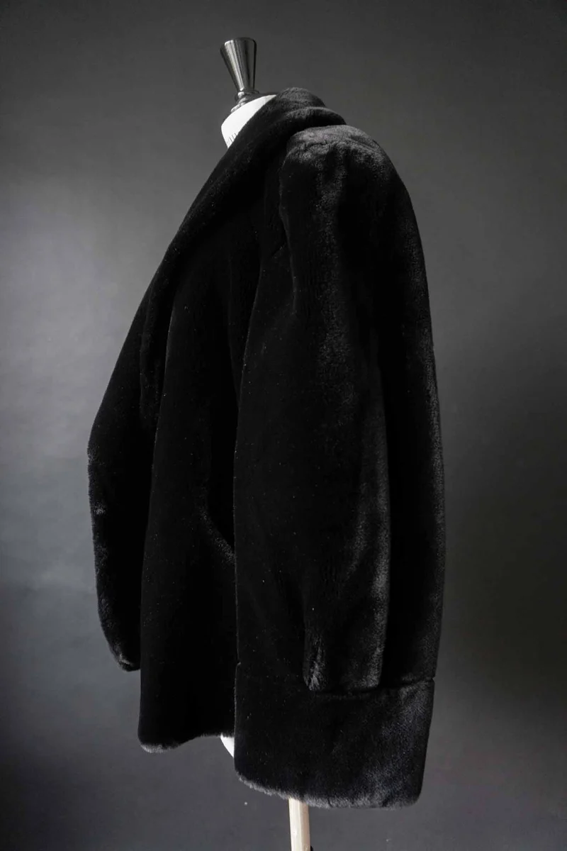 Vintage Fake Fur Jacke, Made in Belgium, S–M