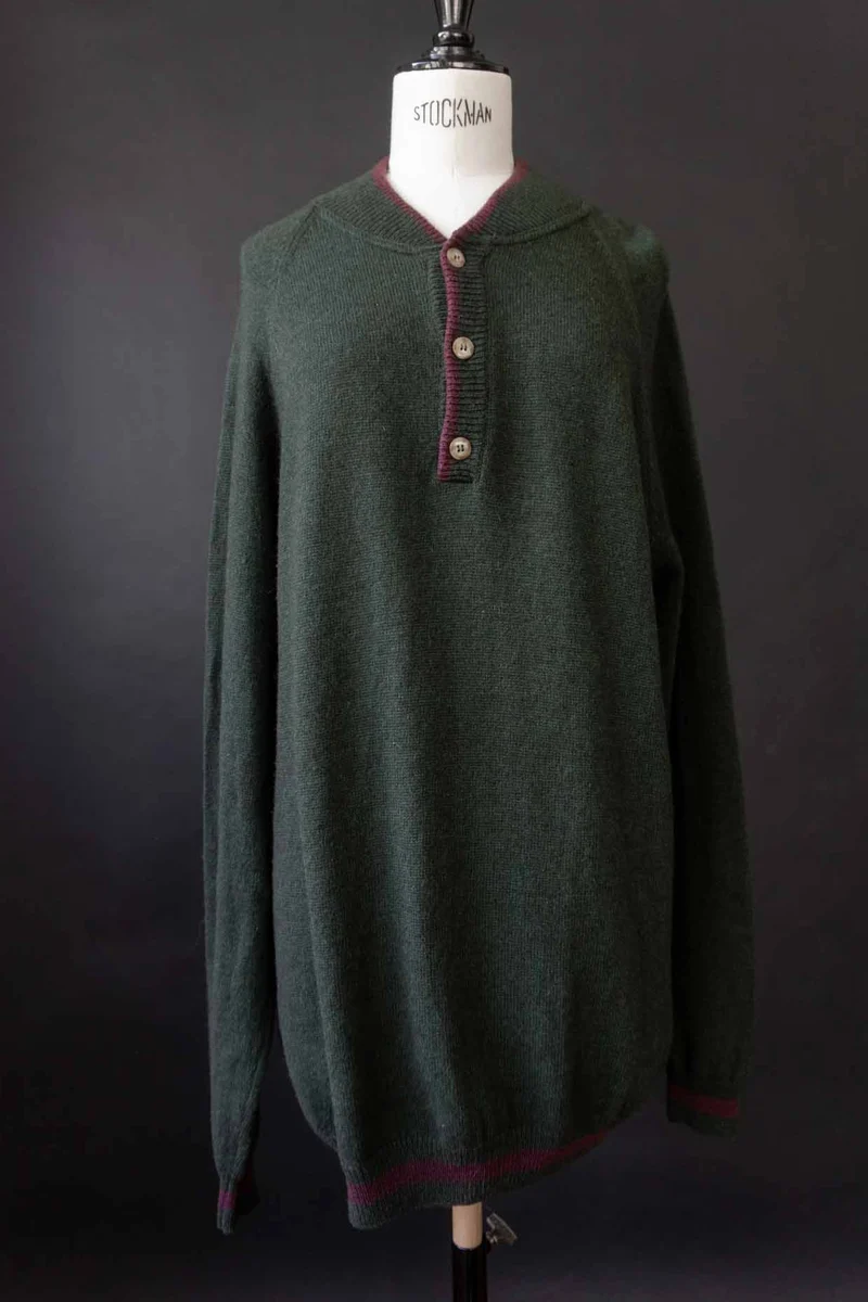 Vintage Pringle of Scotland Yak & Wool Henley Knit, M–XL