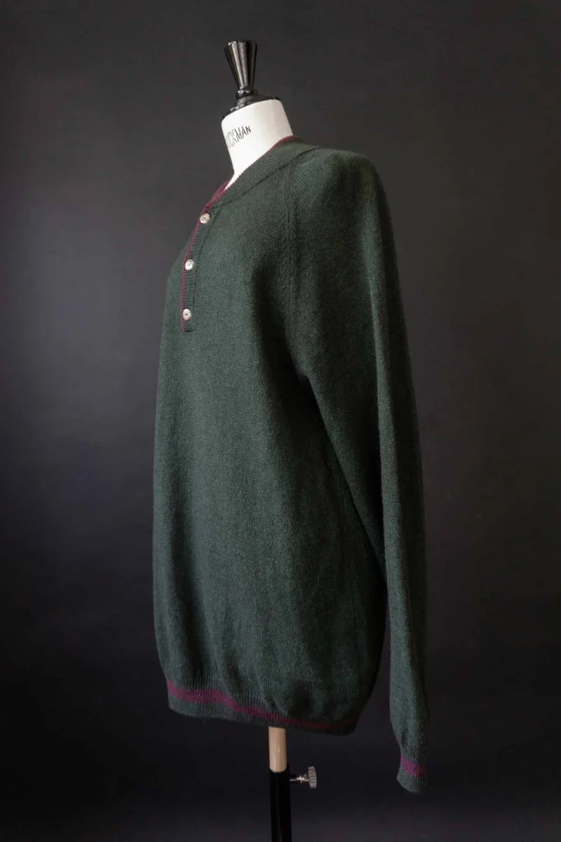 Vintage Pringle of Scotland Yak & Wool Henley Knit, M–XL