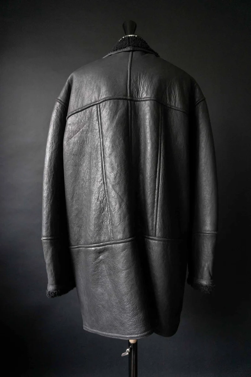 Vintage Lammfelljacke oversized, M–L