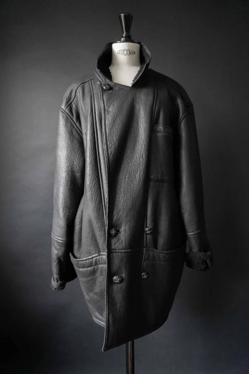 Vintage Lammfelljacke oversized, M–L