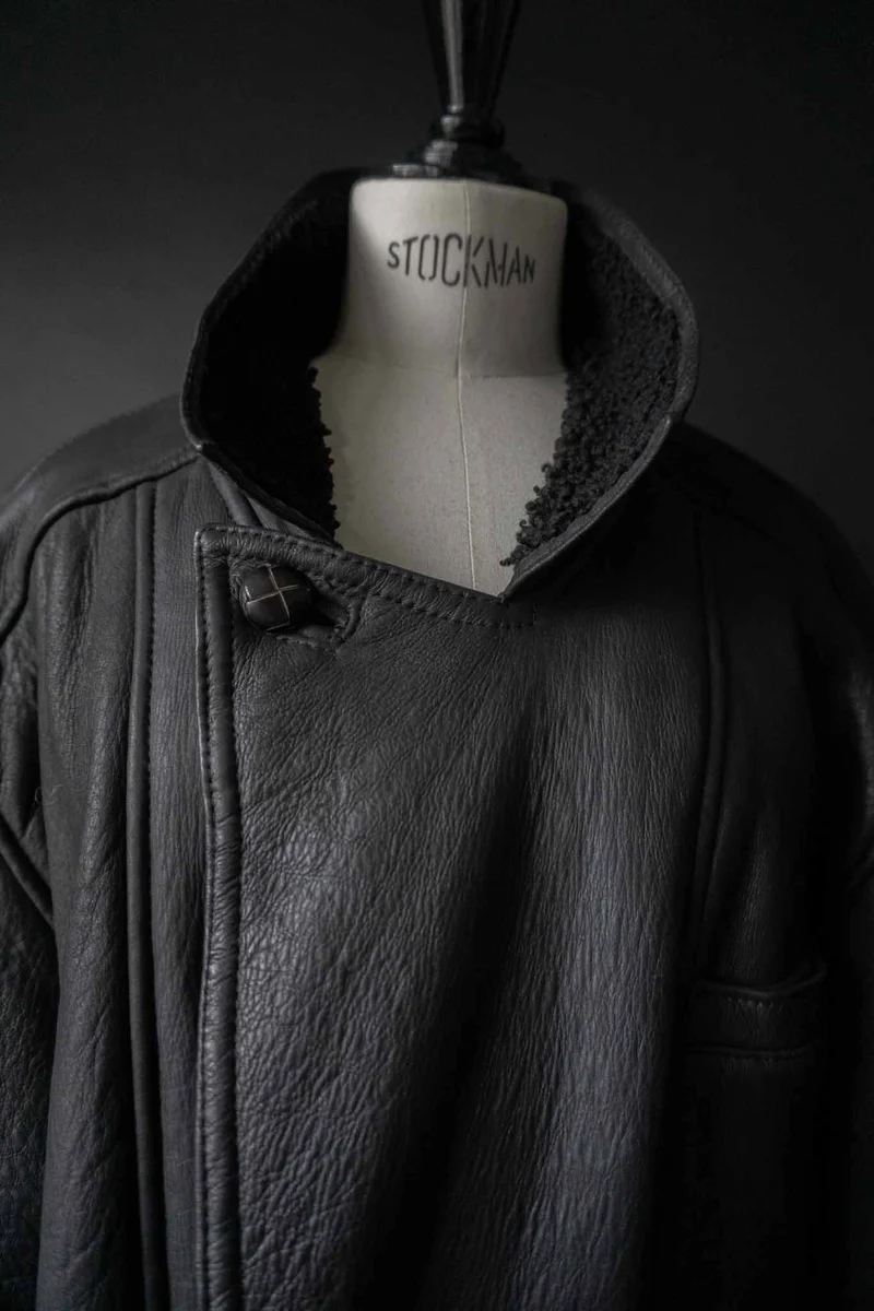 Vintage Lammfelljacke oversized, M–L