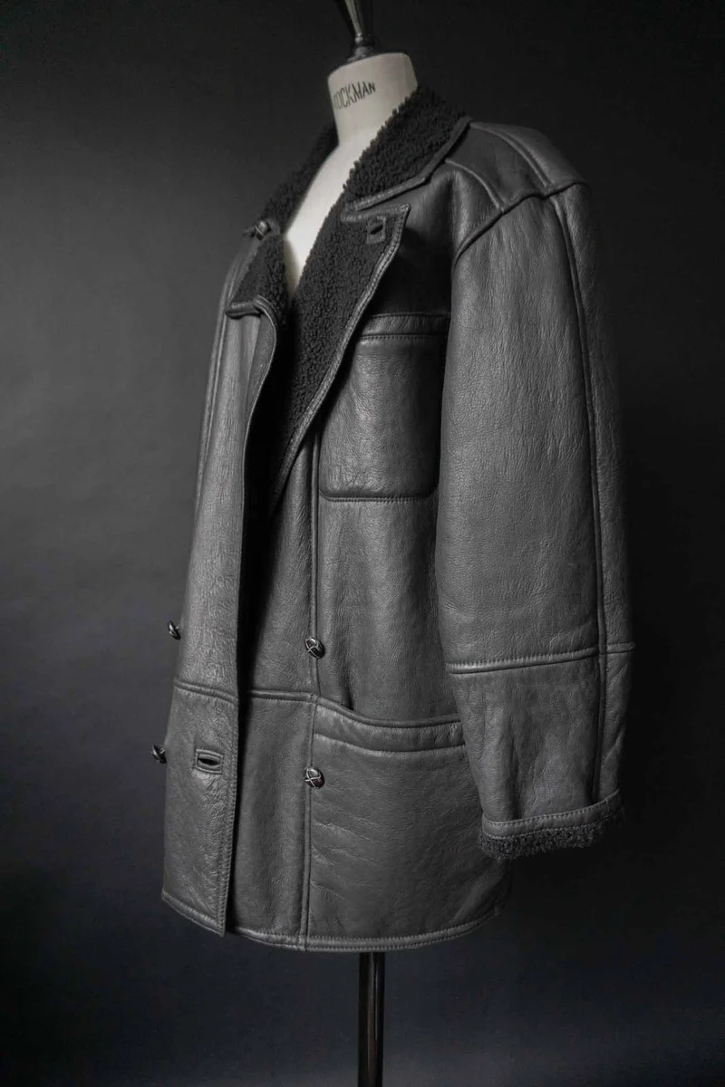 Vintage Lammfelljacke oversized, M–L