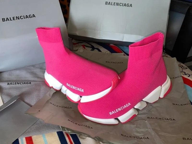 Bright Pink Sock Trainers