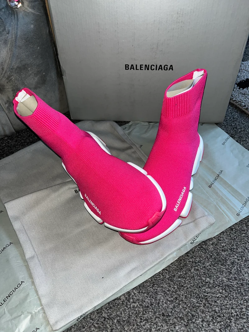Bright Pink Sock Trainers