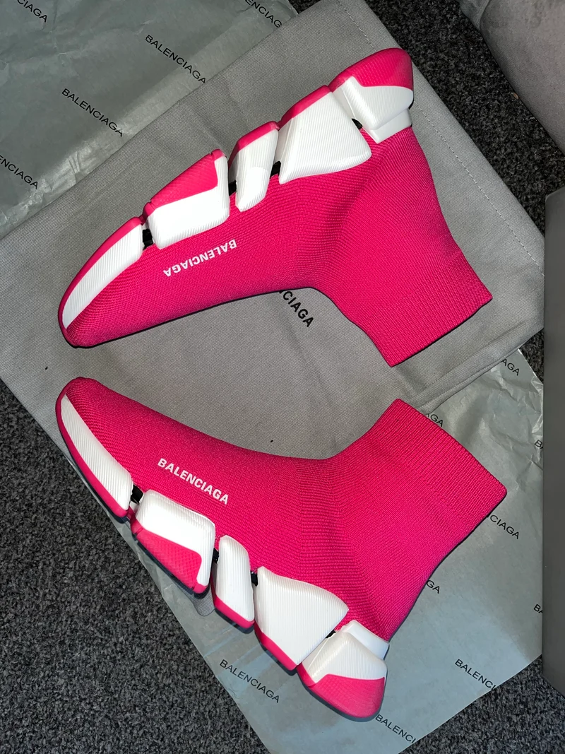 Bright Pink Sock Trainers