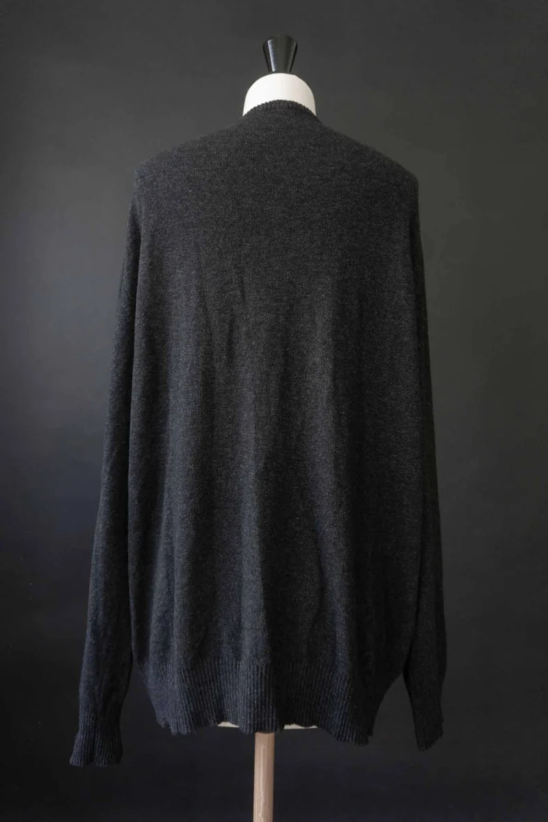 Vintage Kaschmir Pullover Anthrazit, M–L