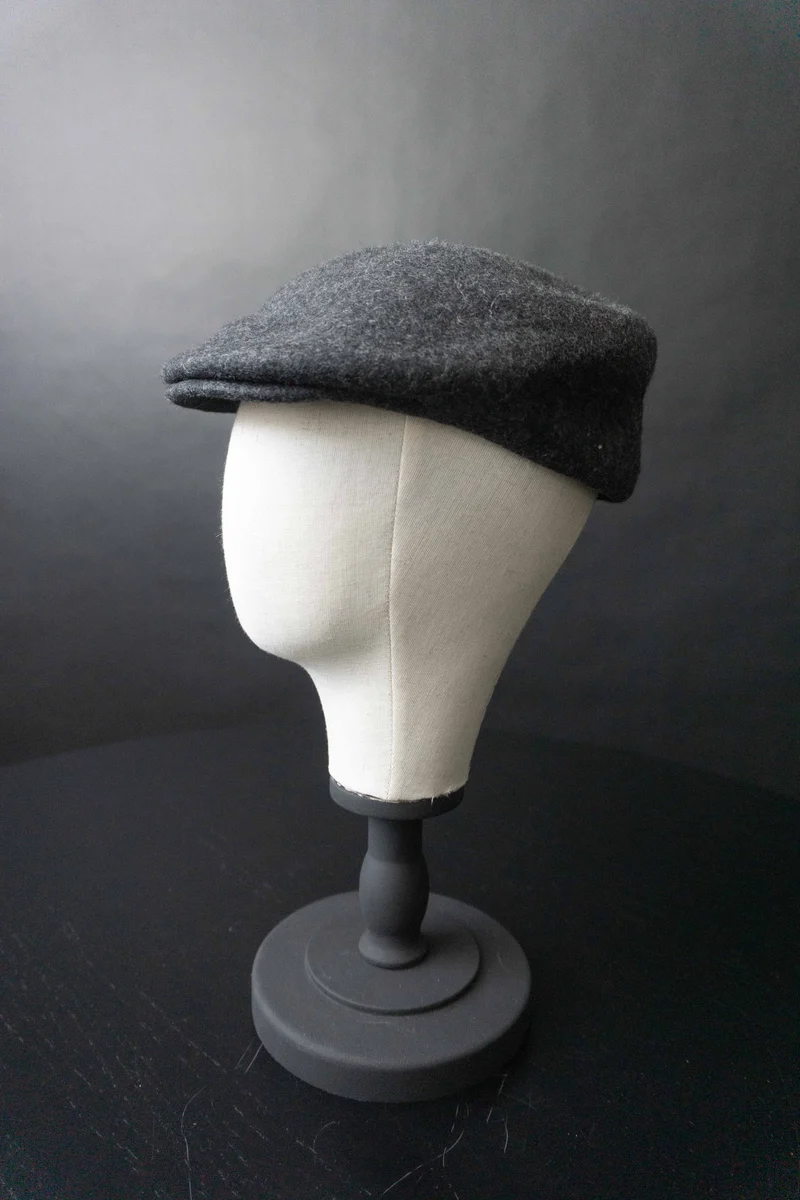 Vintage Schiebermütze, Grau, S