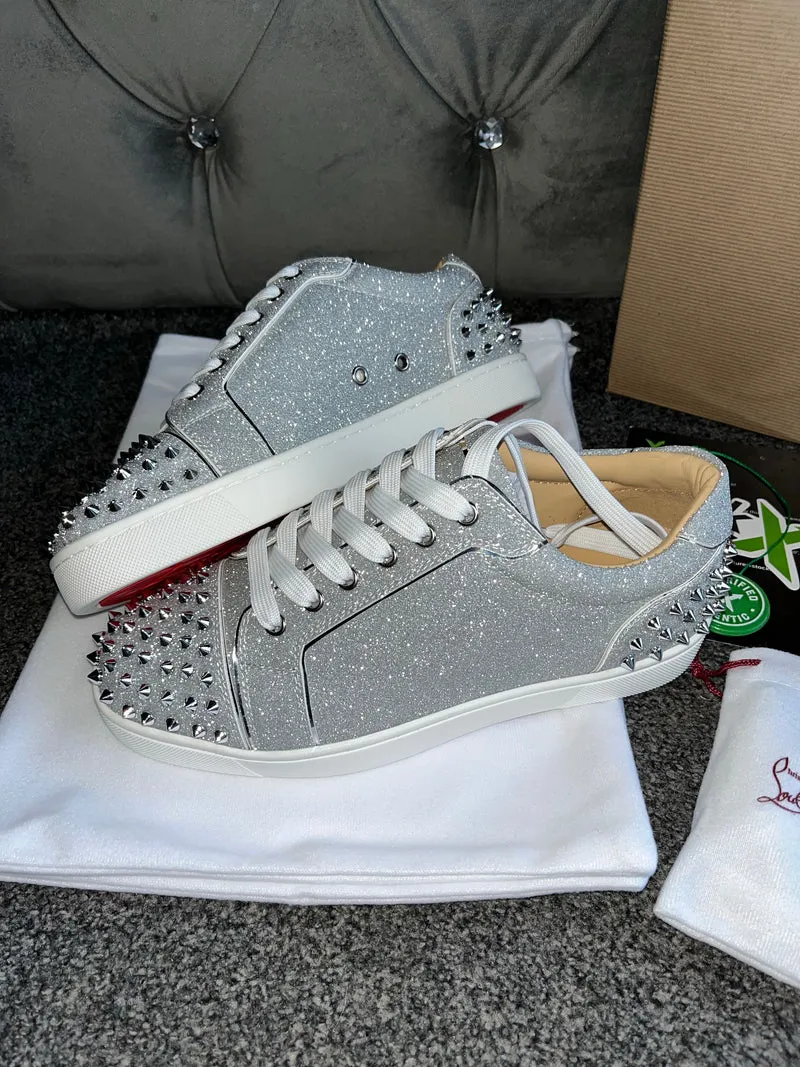 Silver Glittery Studded Trainers