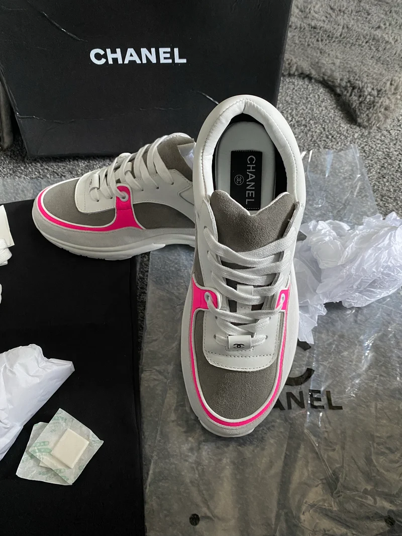White, Pink & Grey C Runners