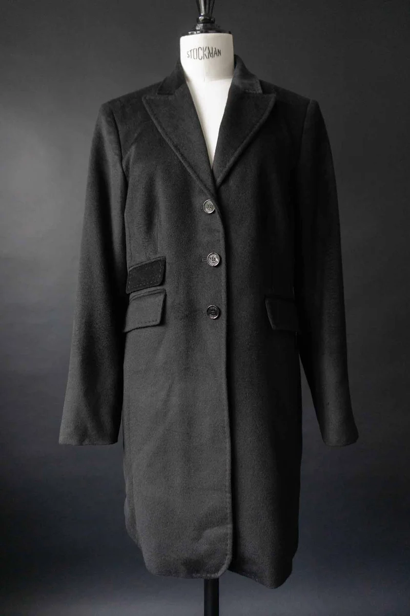 Vampy Kaschmirmantel UNGER Schwarz, S–M