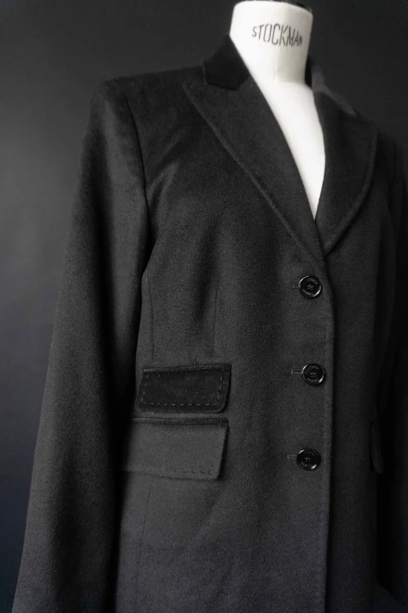 Vampy Kaschmirmantel UNGER Schwarz, S–M