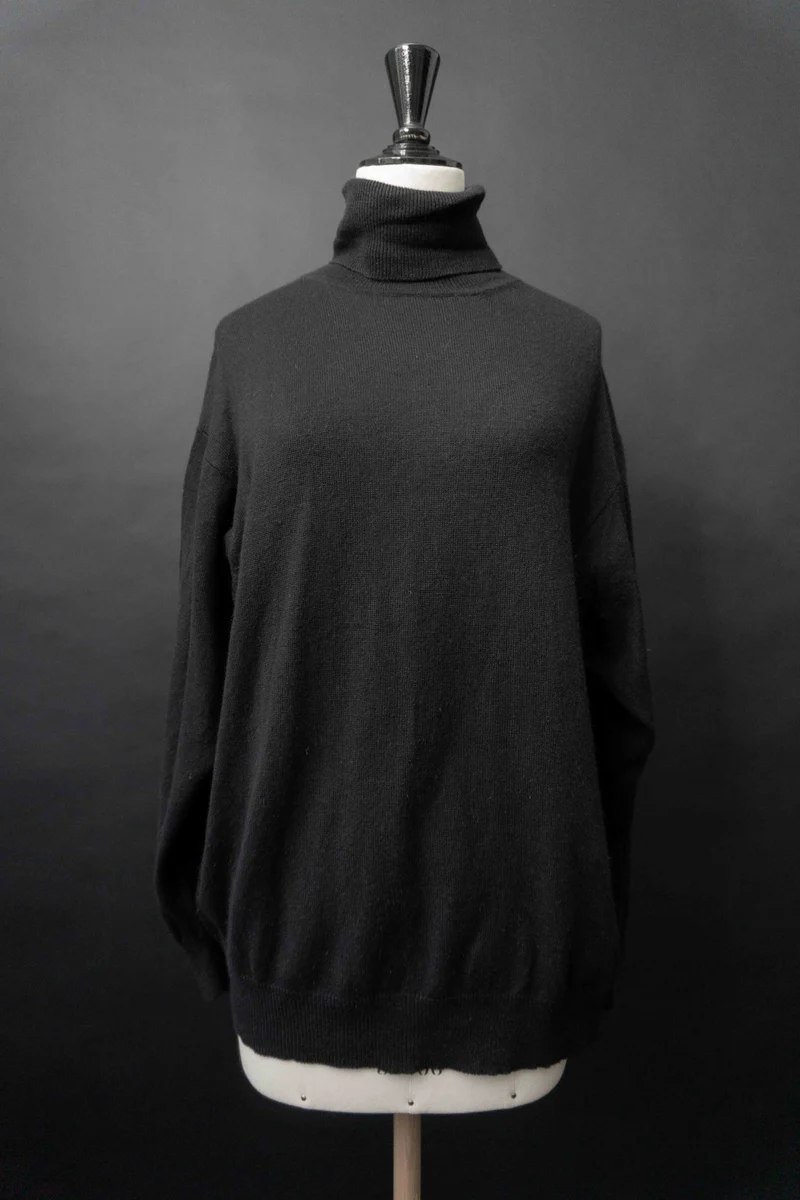 Vintage Rollkragenpullover Seide-Kaschmir, S–M