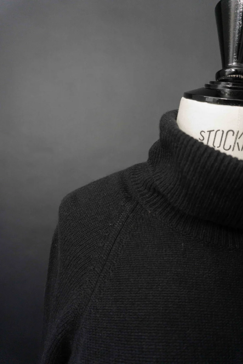 Vintage Rollkragenpullover Kaschmir-Seide, S–M