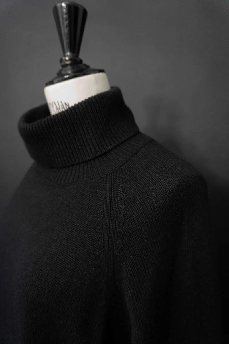 Vintage Rollkragenpullover Kaschmir-Seide, S–M