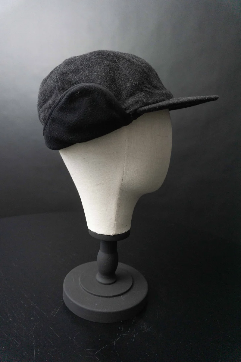 Vintage Mütze, Grau Wolle, S