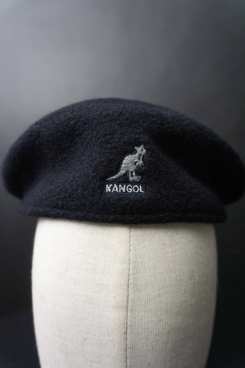 Vintage Kangol Schiebermütze, Navy, S