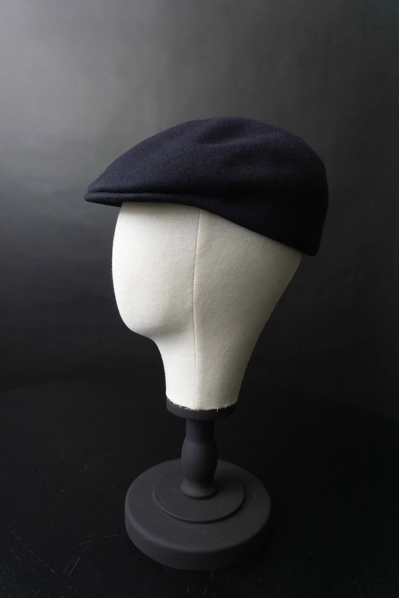 Vintage Schiebermütze, Wolle, Navy, M
