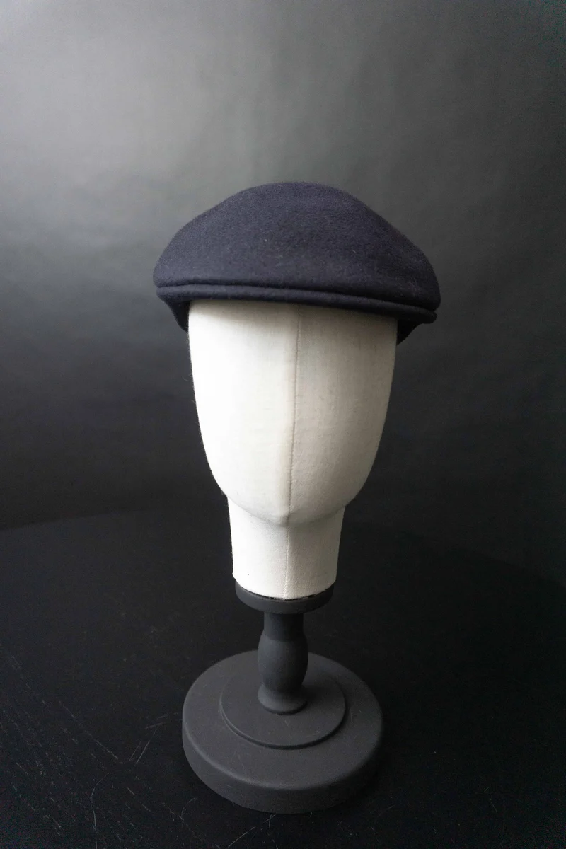 Vintage Schiebermütze, Wolle, Navy, M