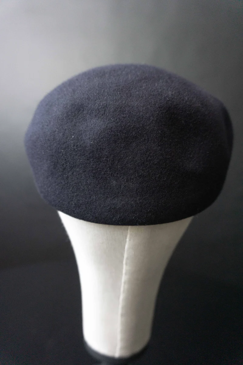 Vintage Schiebermütze, Wolle, Navy, M
