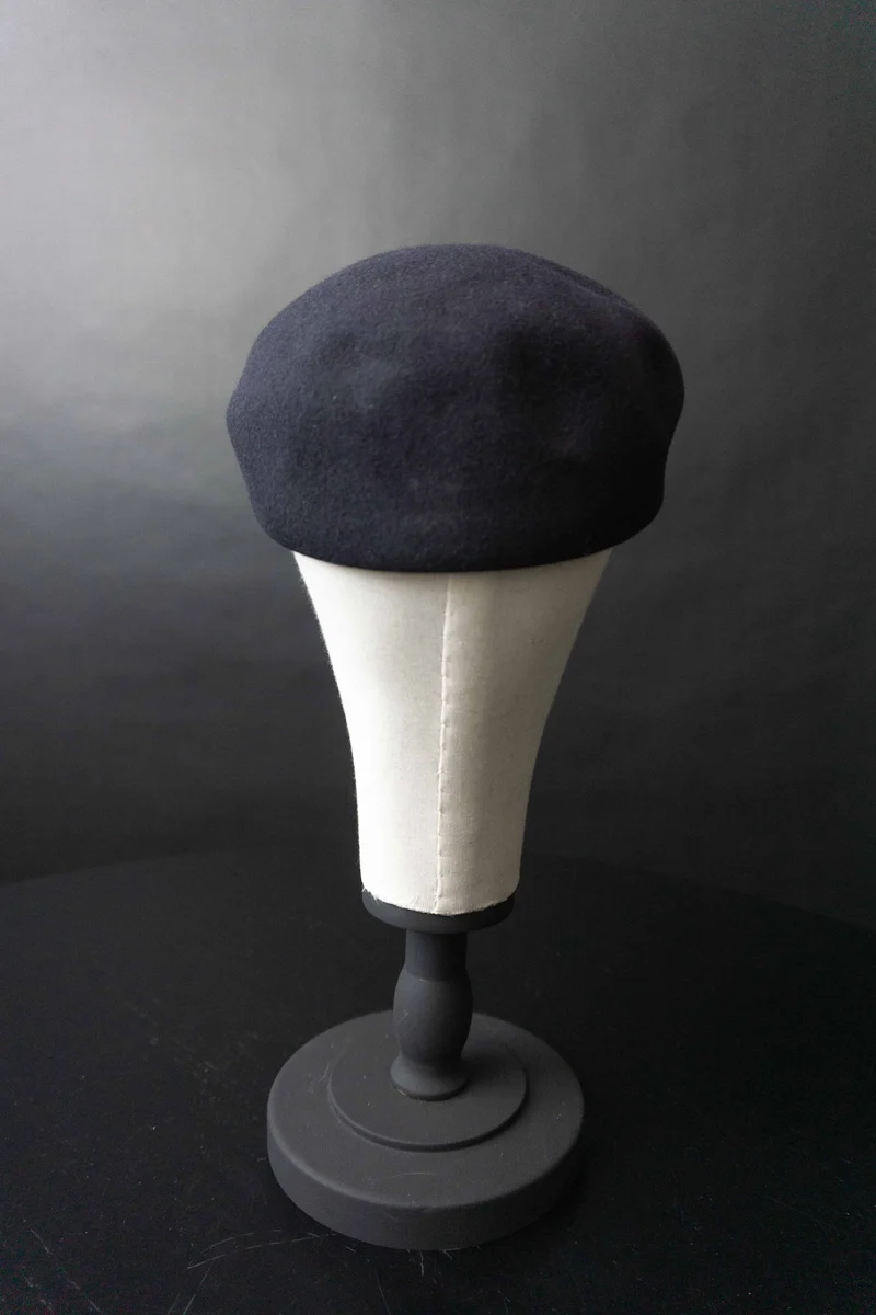 Vintage Schiebermütze, Wolle, Navy, M