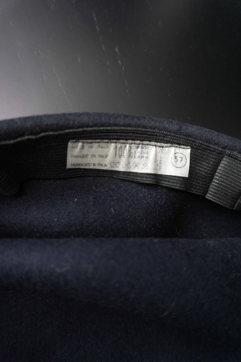 Vintage Schiebermütze, Wolle, Navy, M