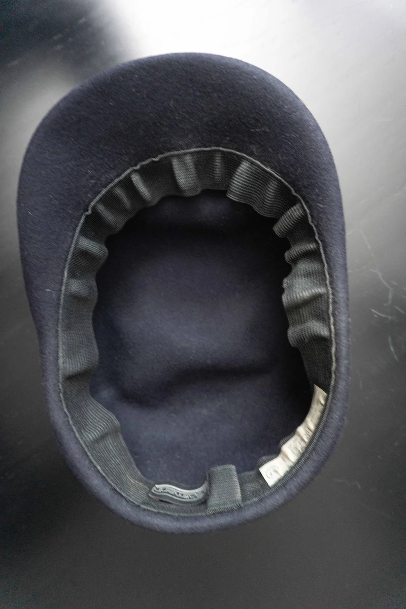 Vintage Schiebermütze, Wolle, Navy, M