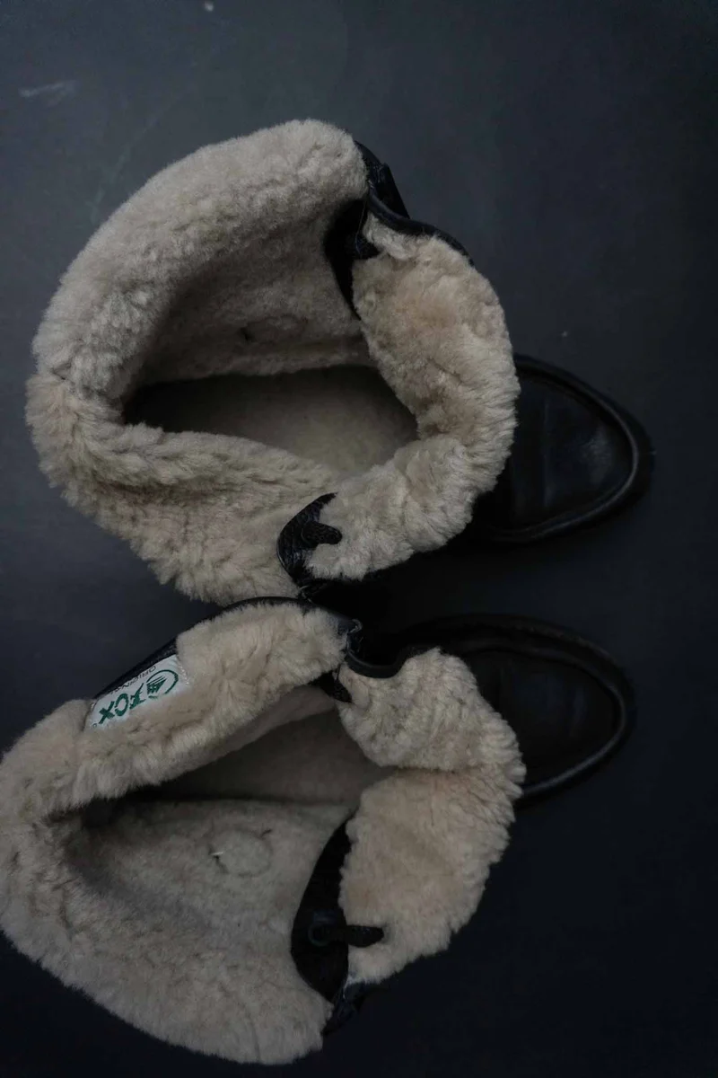 Vintage Shearling Boots 80s, 41