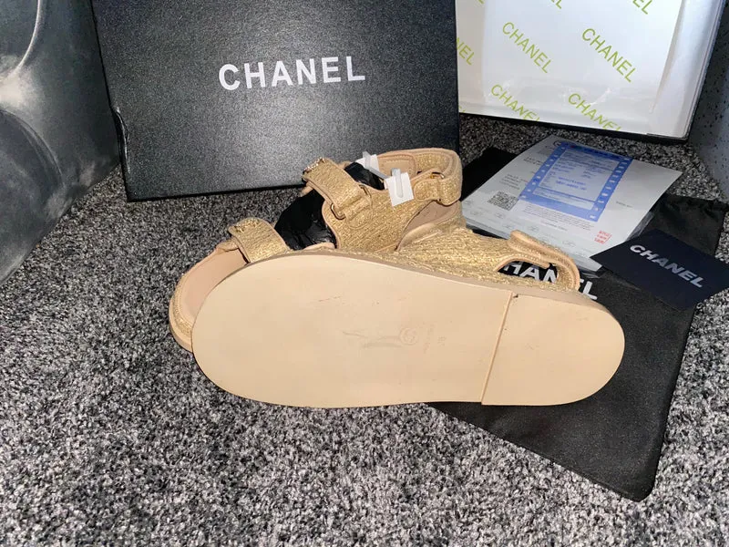 Beige C Strapped Sandals