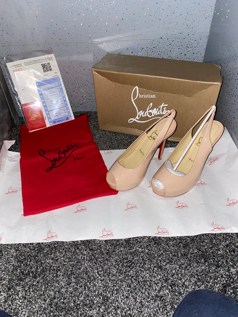 Cream Red Bottomed Heels