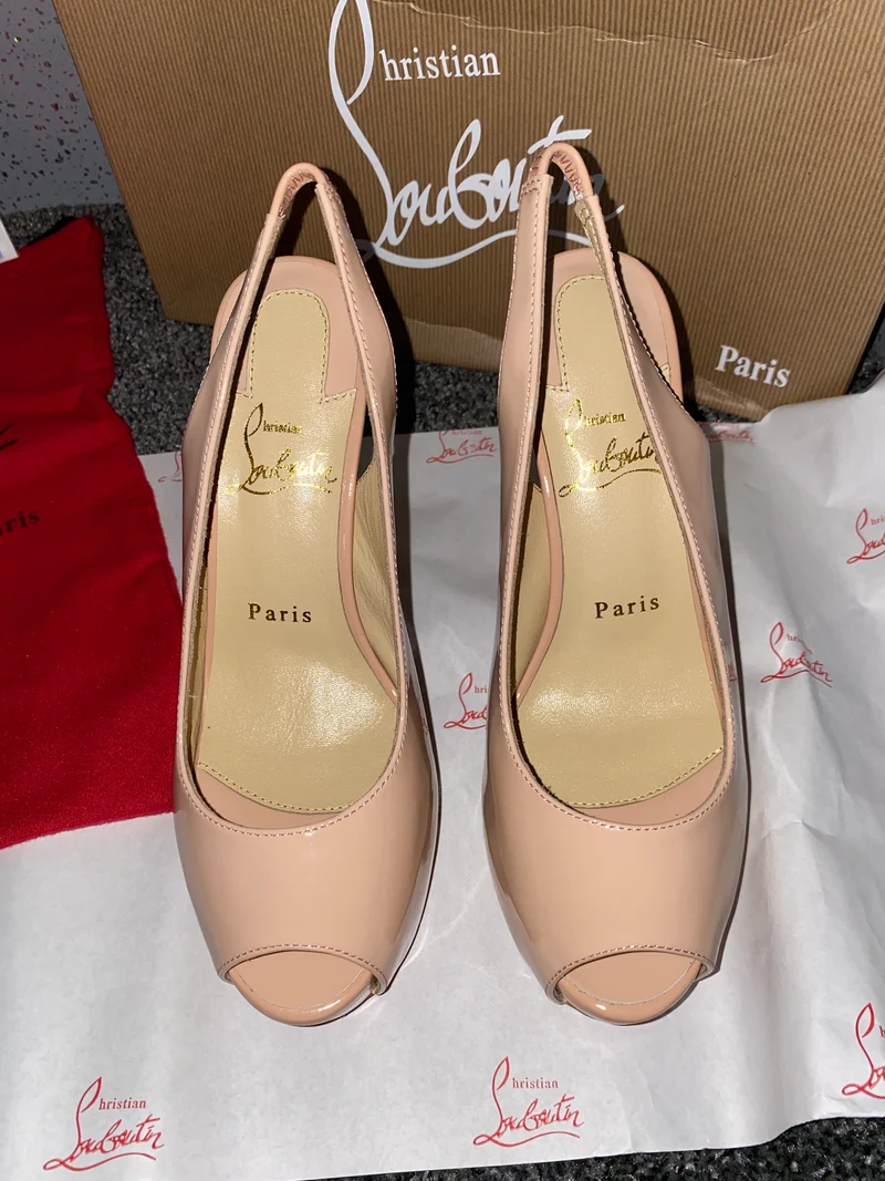 Cream Red Bottomed Heels