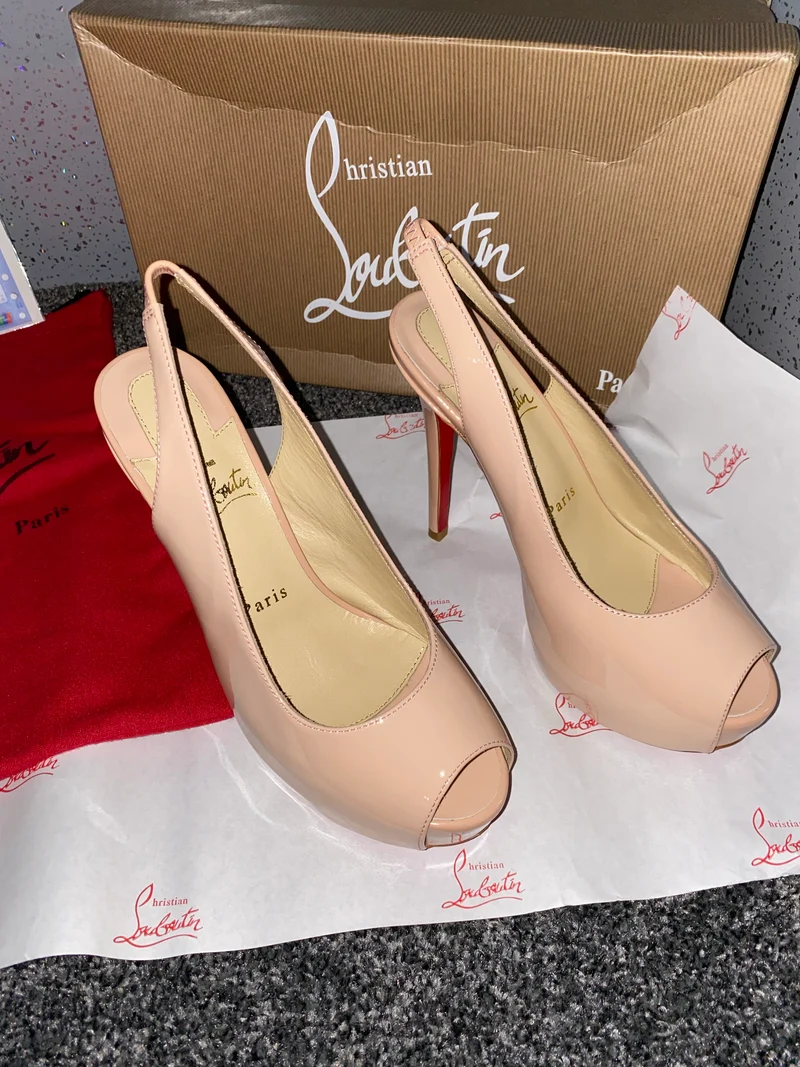 Cream Red Bottomed Heels