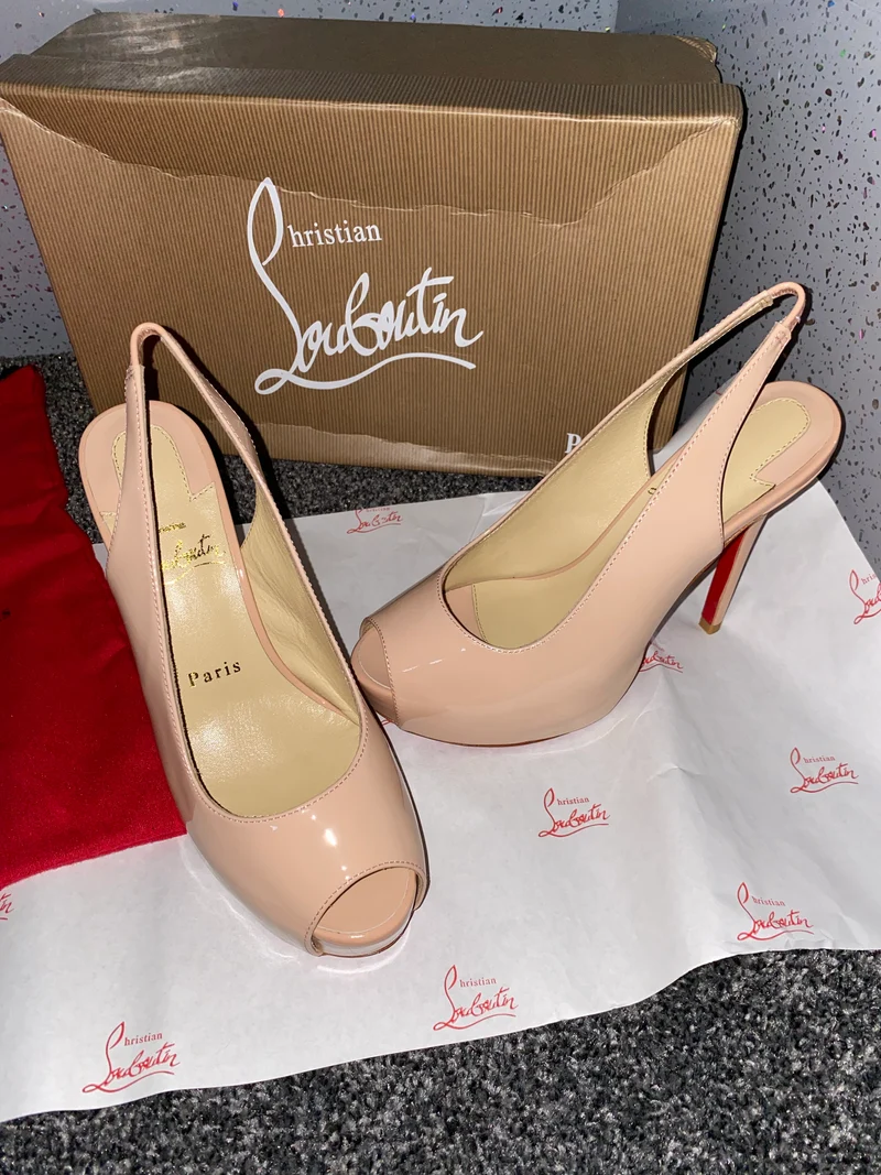 Cream Red Bottomed Heels