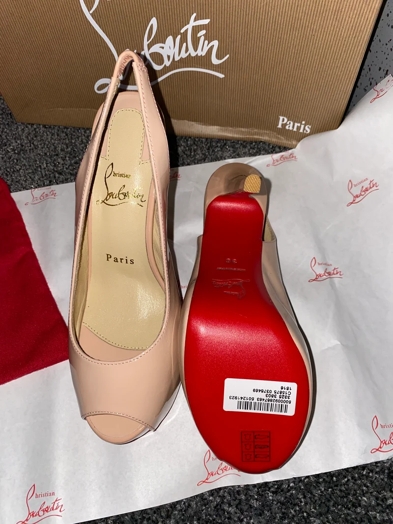 Cream Red Bottomed Heels